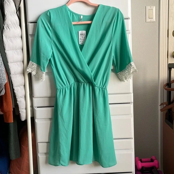 mint green dress windsor Windsor - Off The Shoulder Mint Green Bandage Dress main image 1